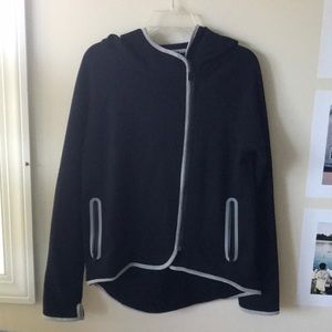 BCBG black hooded zipped workout jacket